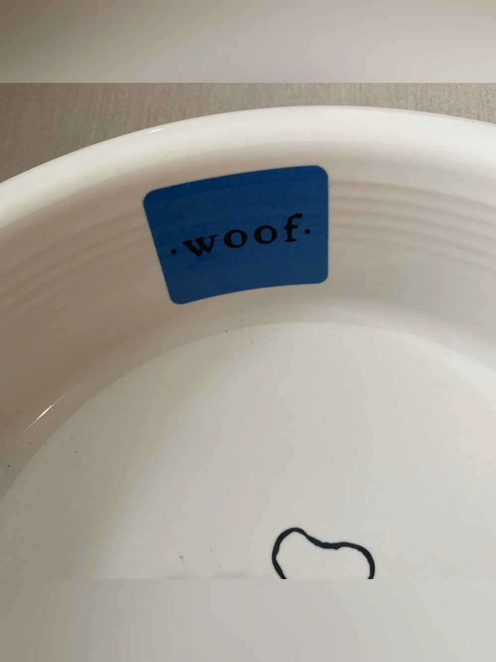 Set of 2 Fiesta 2 Quart XL Serving Bowls Woof Dog NWT Pristine 64 Ounce 10 5/8 “